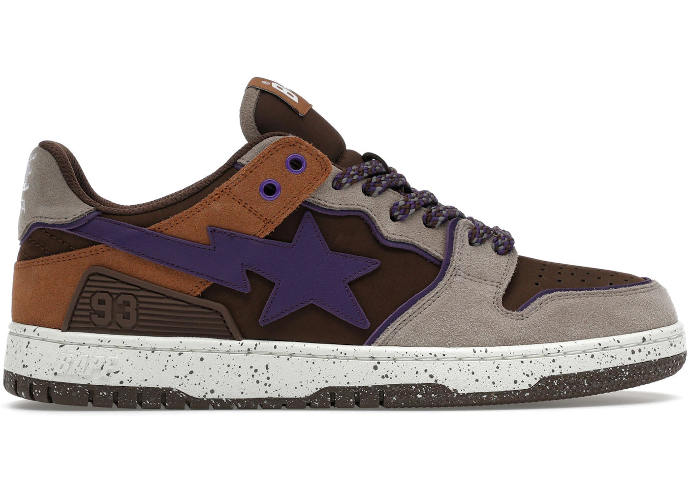 A Bathing Ape Sk8 Sta #7 M2 Brown Purple