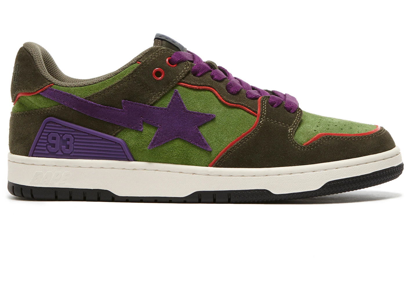 A Bathing Ape Sk8 Sta Dark Purple Green