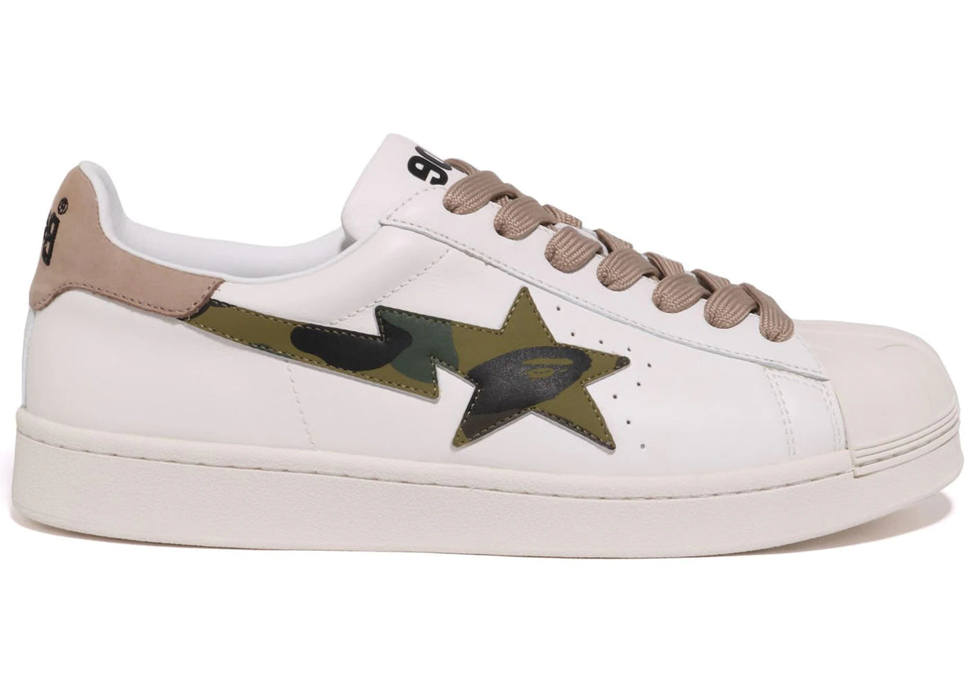 A Bathing Ape Skull Sta White Beige