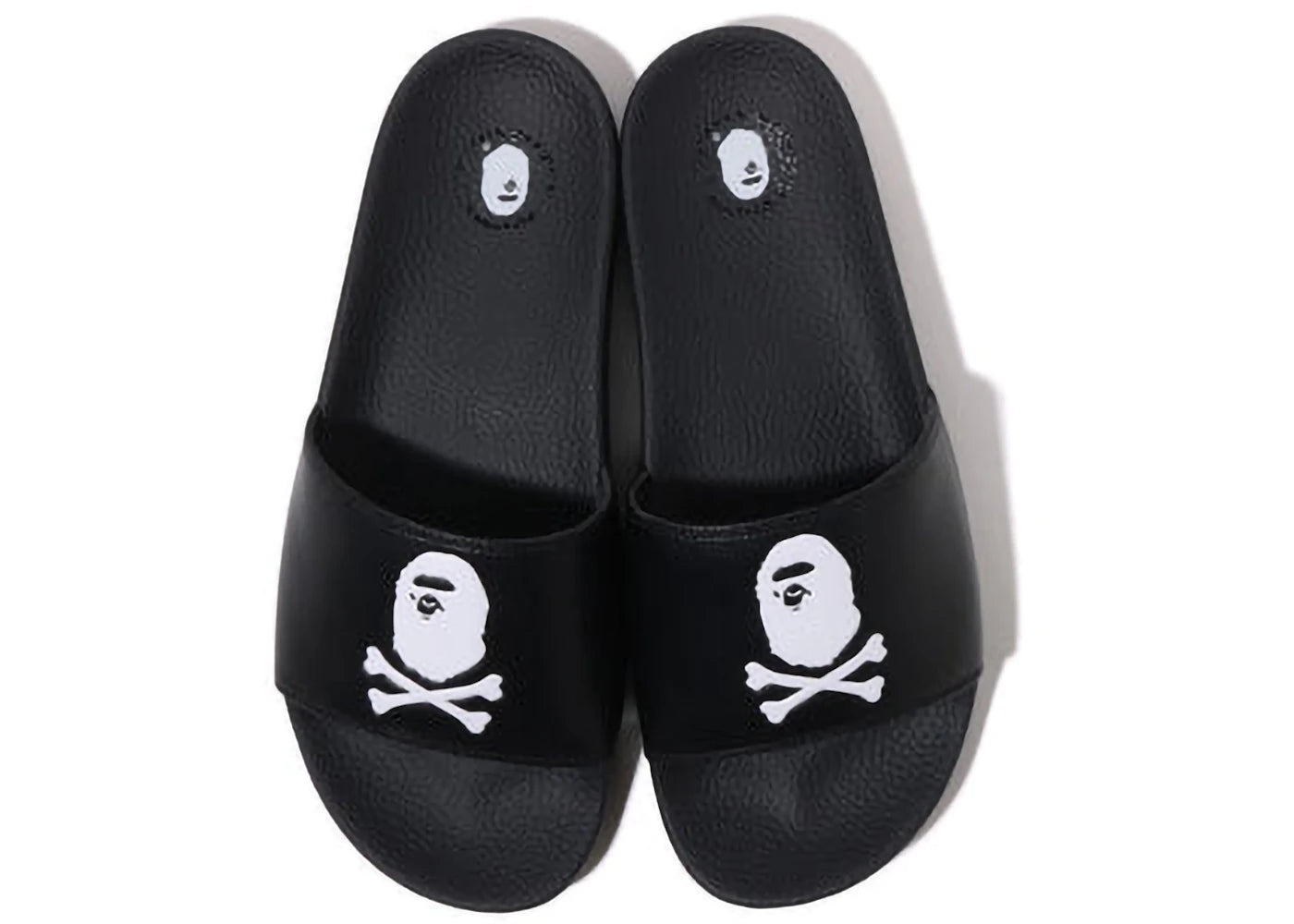 A Bathing Ape Slide Sandals Crossbone Black