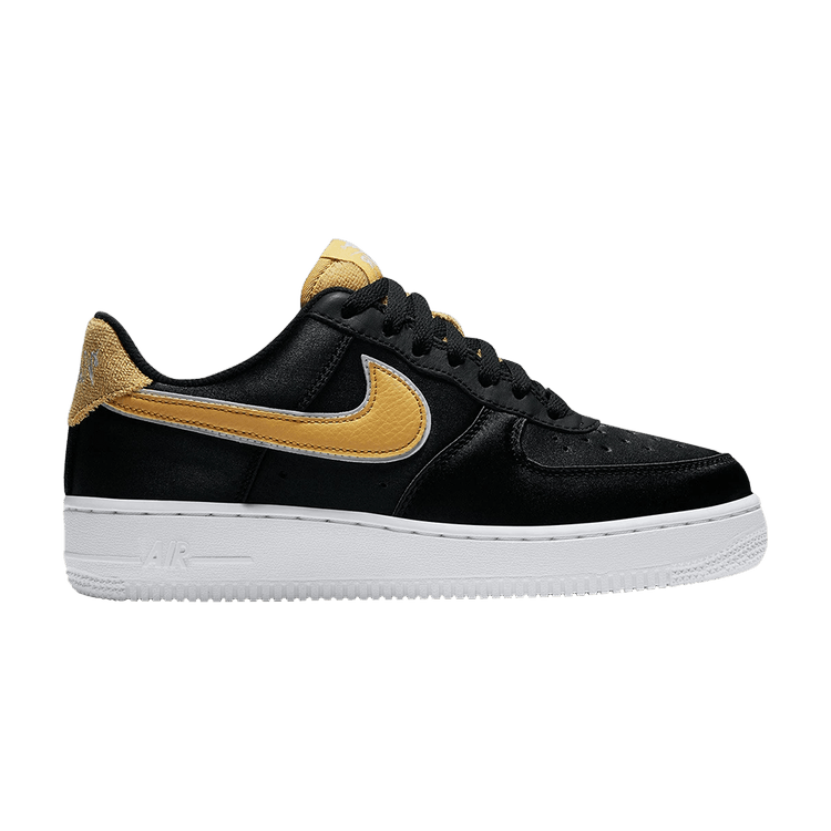 Nike Air Force 1 Low Satin Black Wheat Gold (Women's)