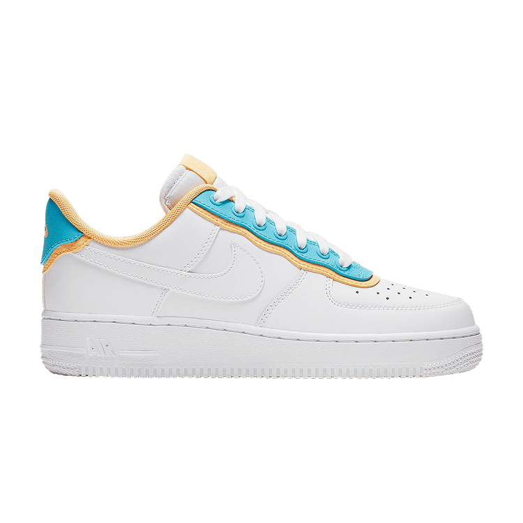 Nike Air Force 1 Low SE White Light Blue Fury Topaz Gold (Women's)