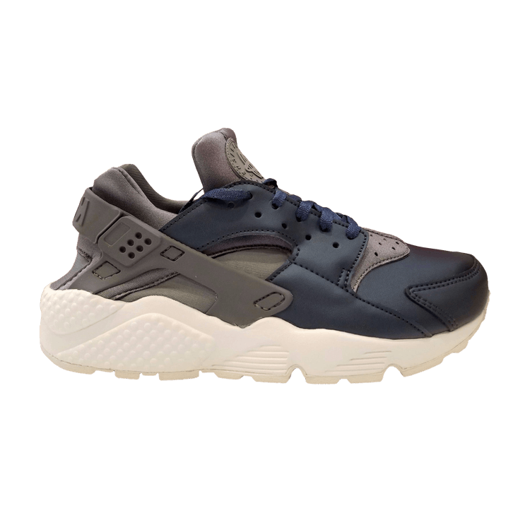 Nike Air Huarache Run Prm Txt Cool Grey Metallic Armory Navy (Women's)