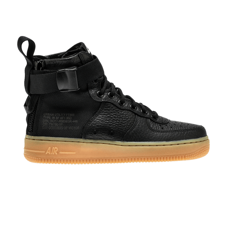 Nike SF Air Force 1 Mid Black Gum (Women's)