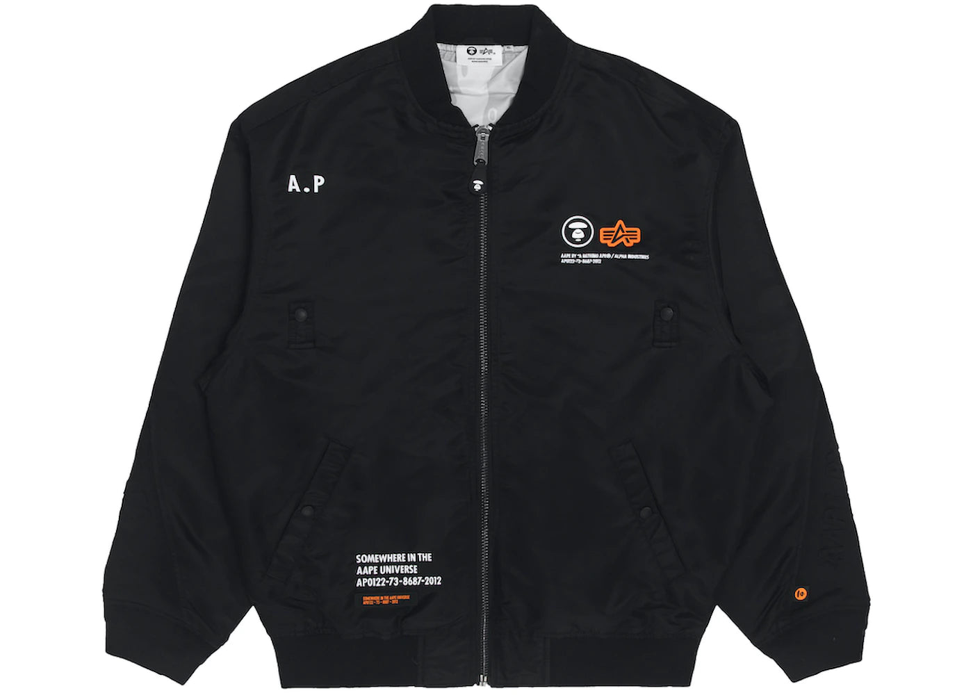 BAPE x Alpha Industries MA1 Jacket Black