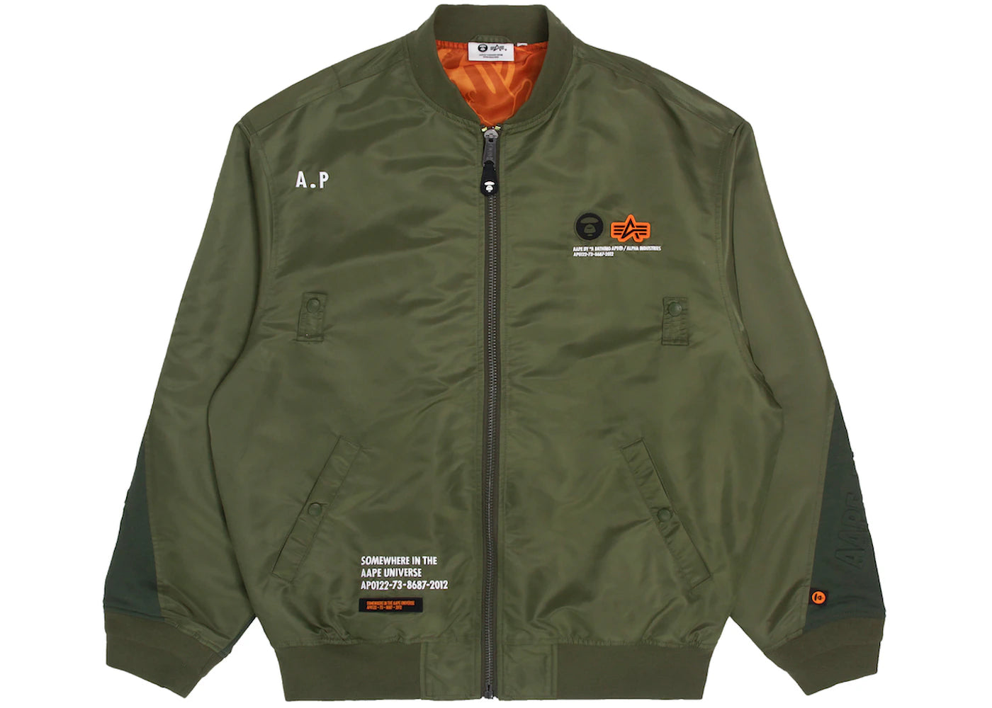 BAPE x Alpha Industries MA1 Jacket Olive Drab