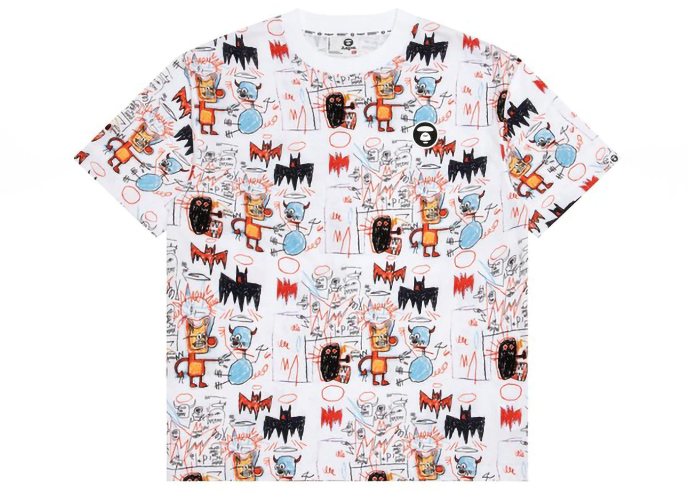 BAPE x Jean Michel Basquiat #5 Tee White Multi