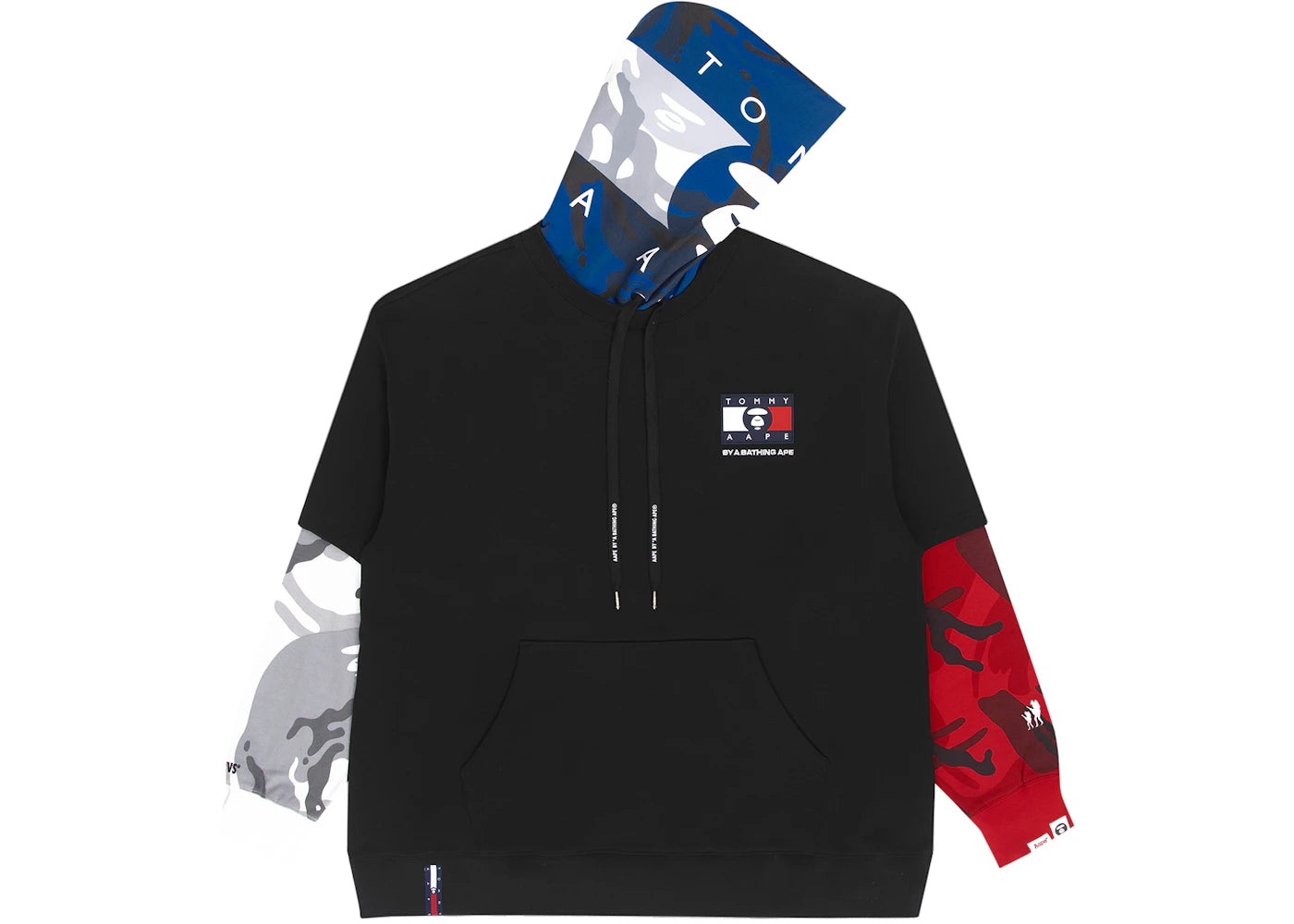 BAPE x Tommy Camo Hoodie Black Multi