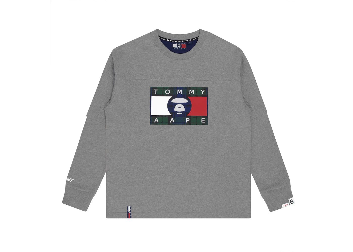 BAPE x Tommy L/S T-Shirt Grey