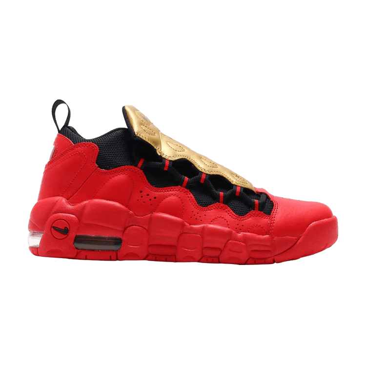 Nike Air More Money University Red Metallic Gold (GS)