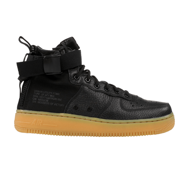 Nike SF Air Force 1 Mid Black Gum (GS)