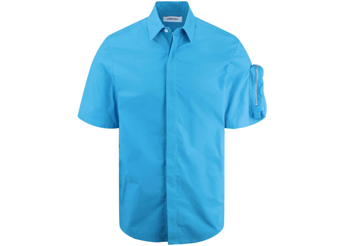 Ambush Short Sleeve Collared Shirt Blue