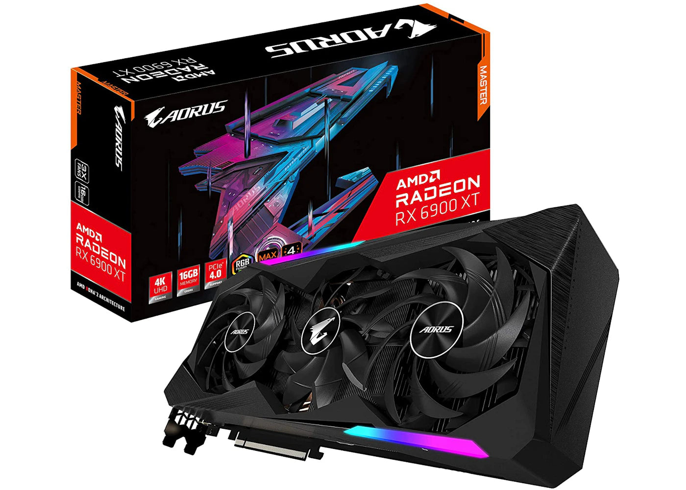 AMD AORUS Radeon RX 6900 XT Master 16G Graphics Card (GV-R69XTAORUS M-16GD)