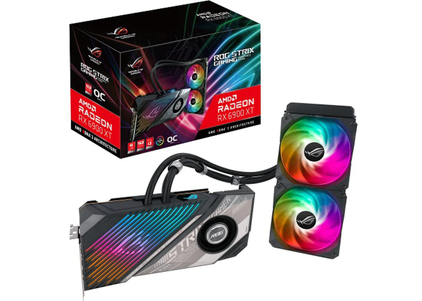 AMD ASUS ROG Strix LC AMD Radeon RX 6900 XT OC 16G Graphics Card (ROG-STRIX-LC-RX6900XT-O16G-GAMING)
