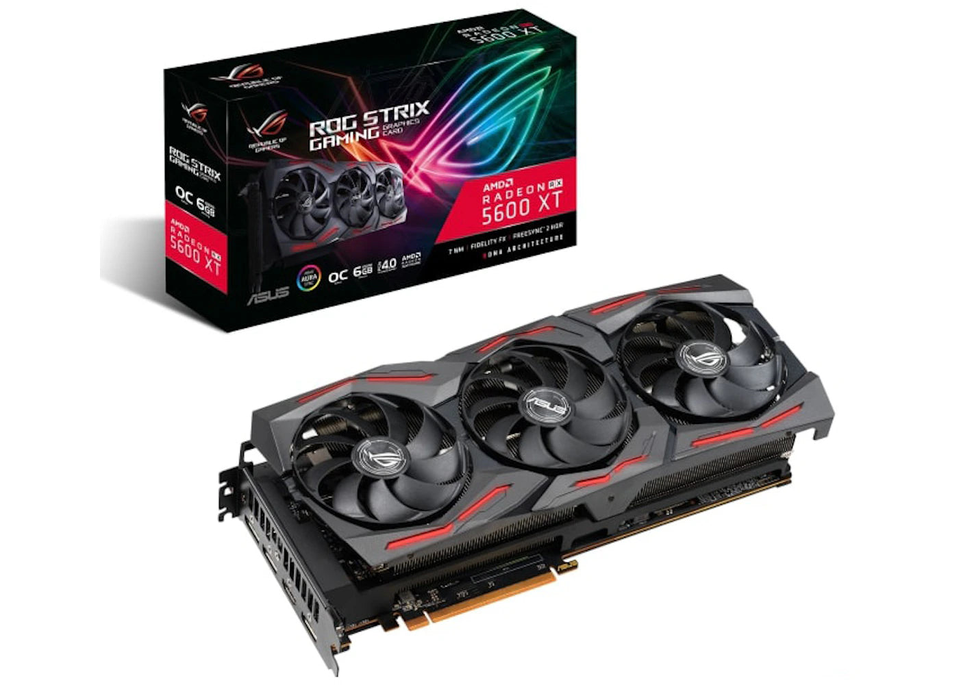 AMD ASUS ROG Strix Radeon RX 5600 XT 6G OC Graphics Card (ROG-STRIX-RX5600XT-O6G-GAMING)