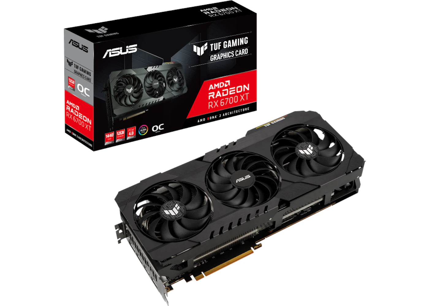 AMD ASUS TUF GAMING Radeon RX 6700 XT OC 12 GB Graphics Card (TUF-RX6700XT-O12G-GAMING)