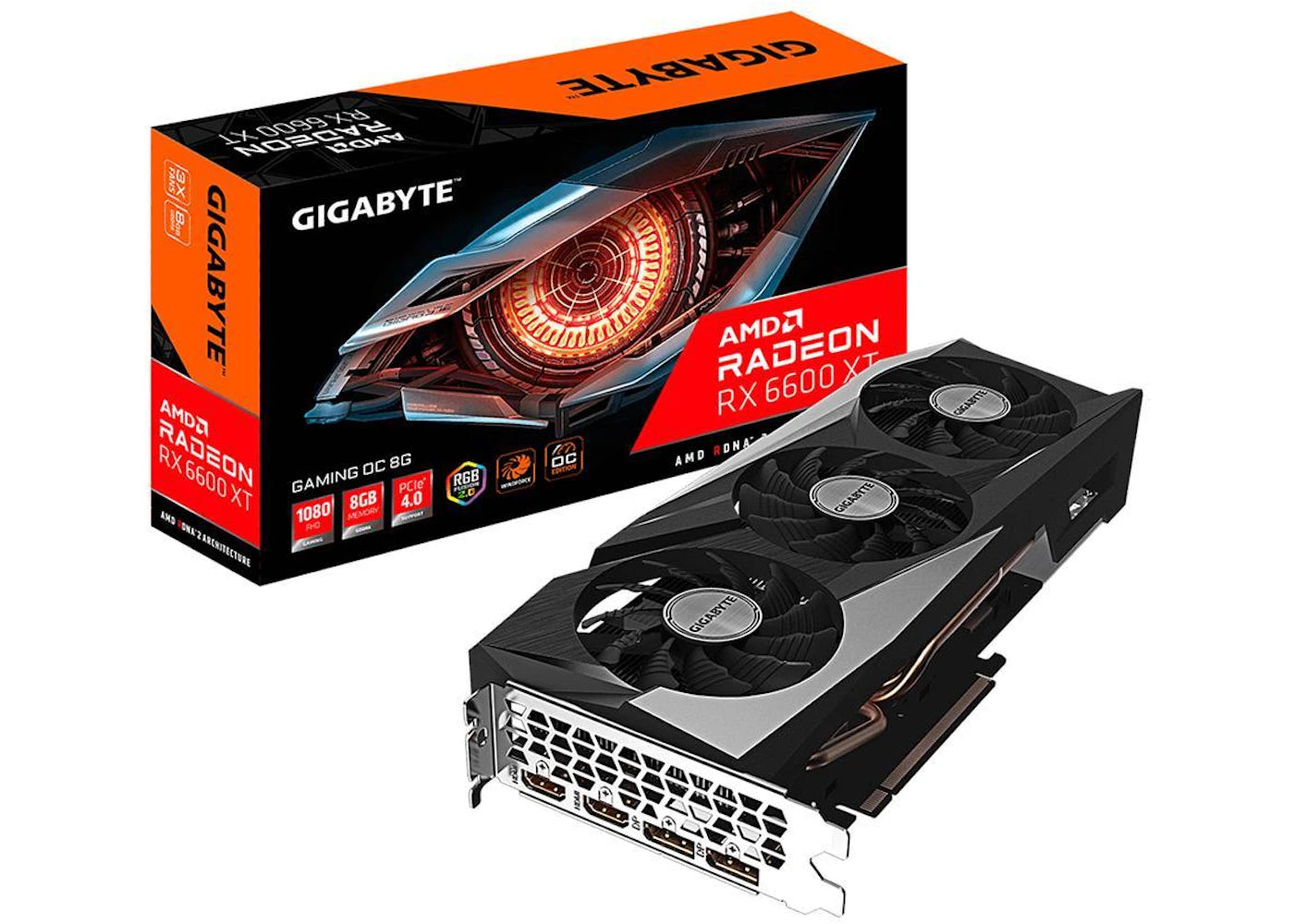 AMD GIGABYTE Radeon RX 6600 XT GAMING 8G OC (GV-R66XTGAMING OC-8GD)