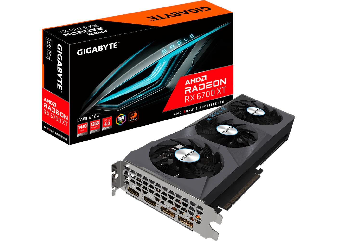 AMD GIGABYTE Radeon RX 6700 XT EAGLE 12G Graphics Card (GV-R67XTEAGLE-12GD)