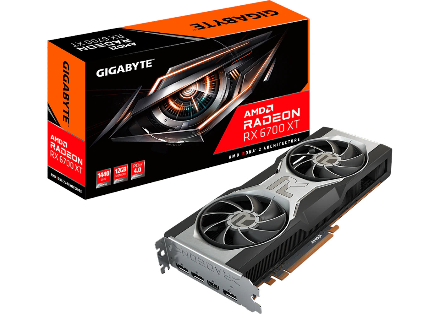AMD GIGABYTE Radeon RX 6700 XT 12G Graphics Card (GV-R67XT-12GD-B)