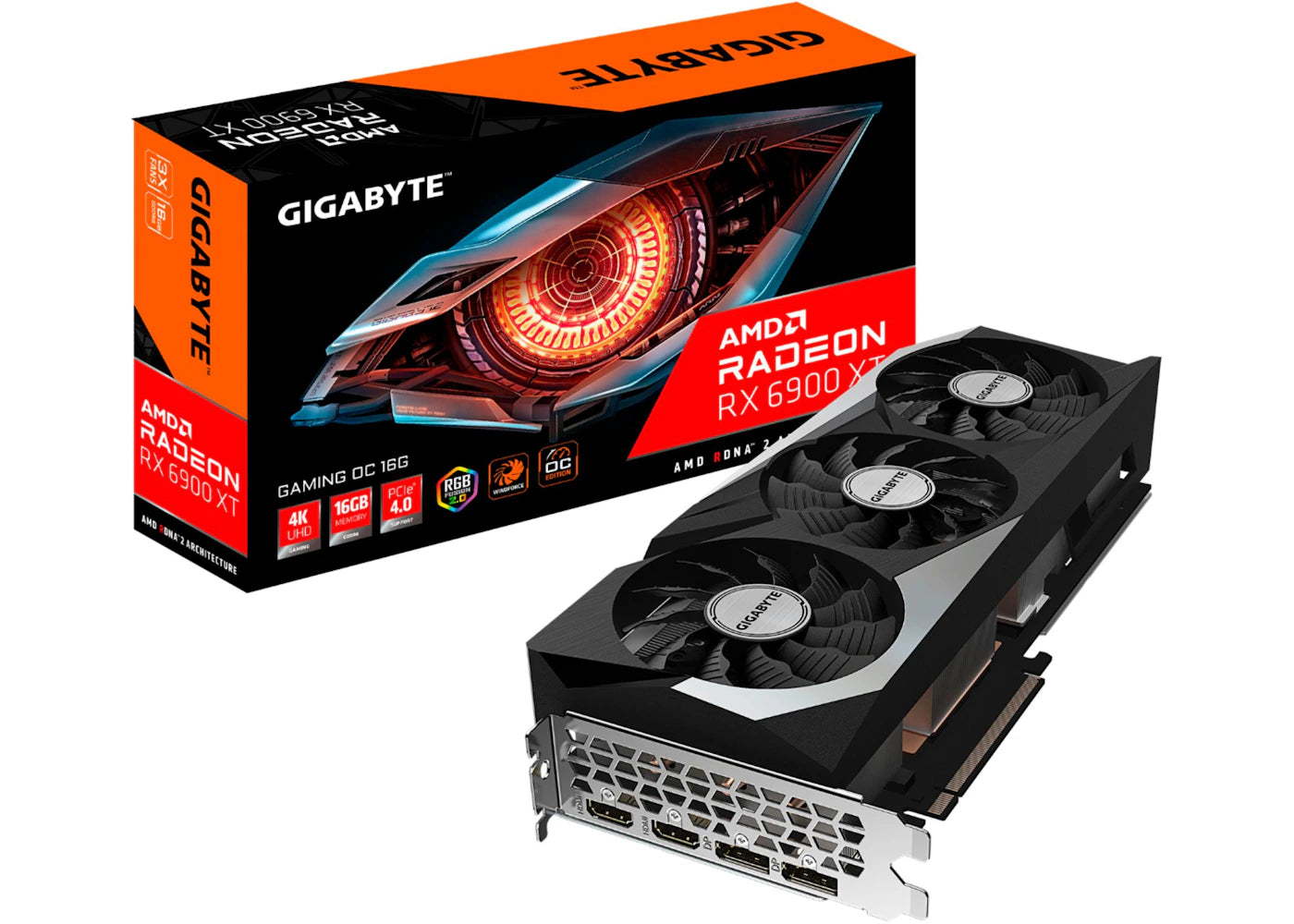 AMD GIGABYTE Radeon RX 6900 XT GAMING 16G OC Graphics Card (GV-R69XTGAMING OC-16GD)