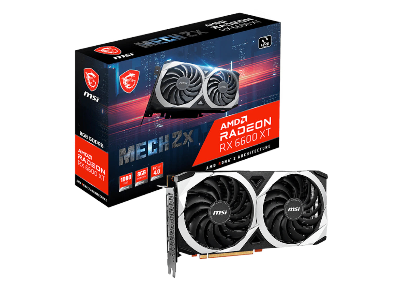 AMD MSI Radeon RX 6600 XT MECH 2X 8G Graphics Card