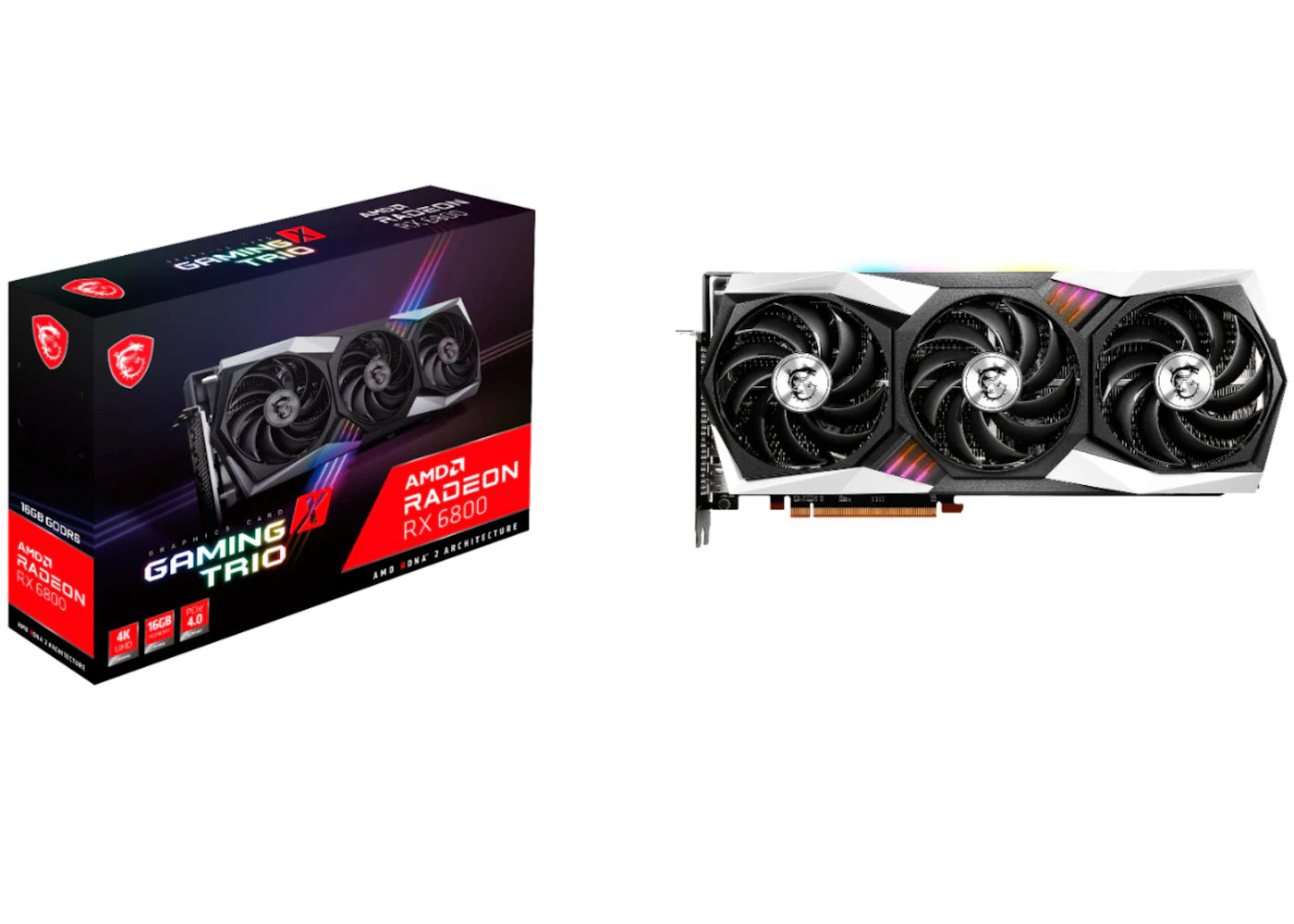 AMD MSI Radeon RX 6800 GAMING X TRIO 16G Graphics Card