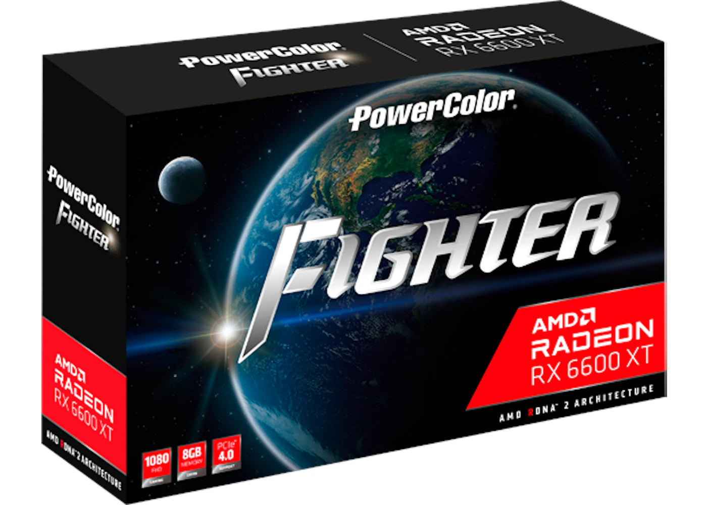 AMD PowerColor Fighter Radoen RX 6600 XT 8G Graphics Card (AXRX 6600XT 8GBD6-3DH)