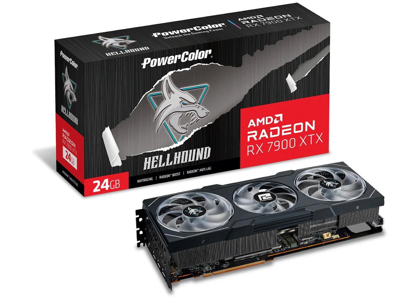 AMD PowerColor Hellhound Radeon RX 7900 XTX 24GB OC Graphics Card RX7900XTX 24G-L/OC