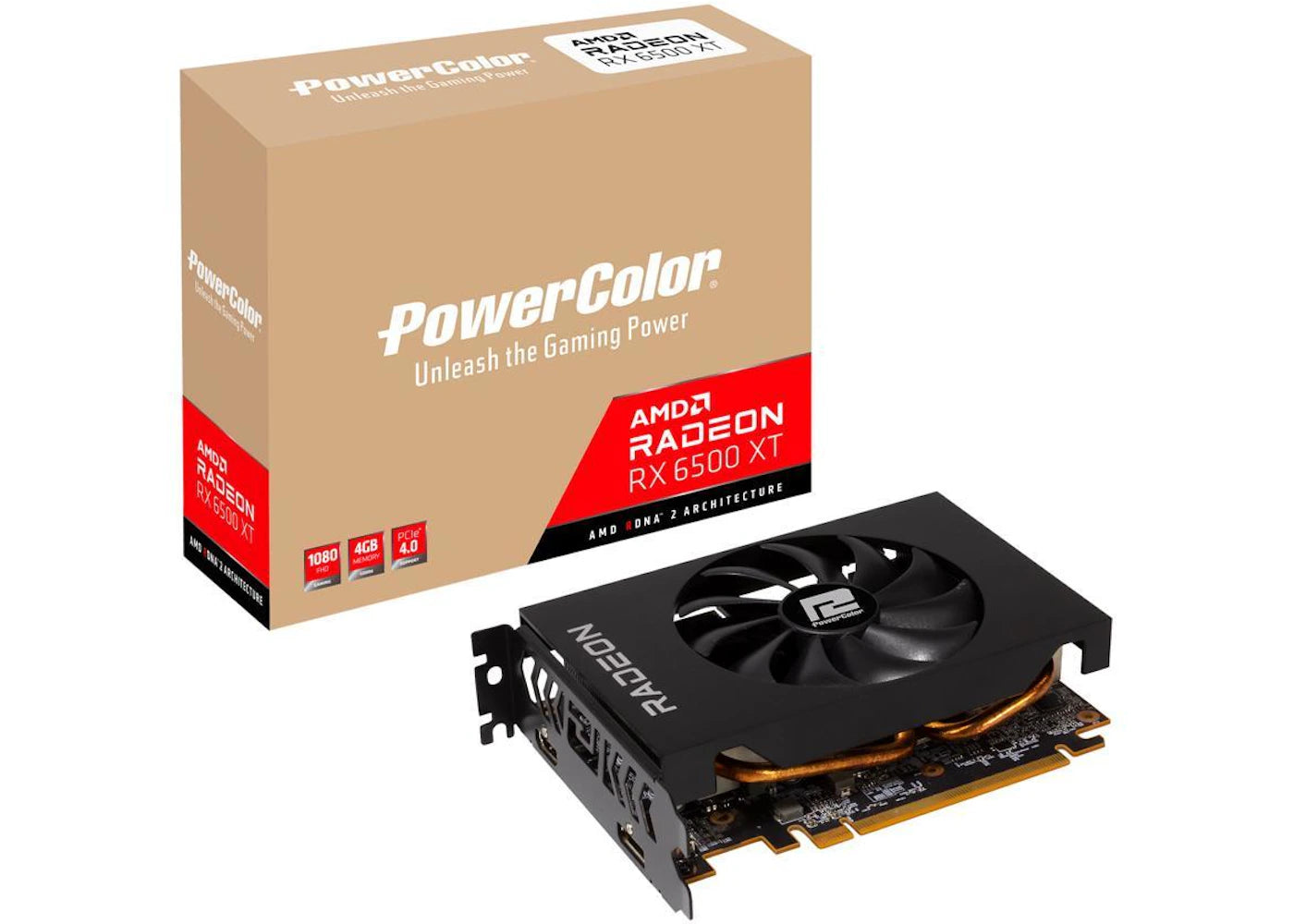 AMD PowerColor Radeon RX 6500 XT 4G Graphics Card N82E16814131793