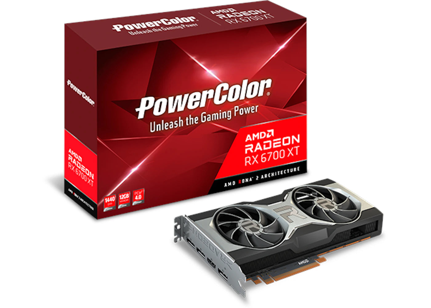 AMD PowerColor Radeon RX 6700 XT 12 GB Graphics Card (AXRX 6700XT 12GBD6-M3DH)