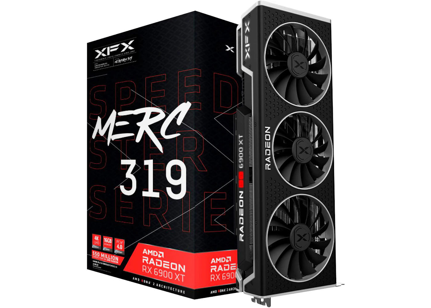 AMD Radeon MERC319 RX 6900 XT Ultra 16G Graphics Card (RX-69XTACUD9)