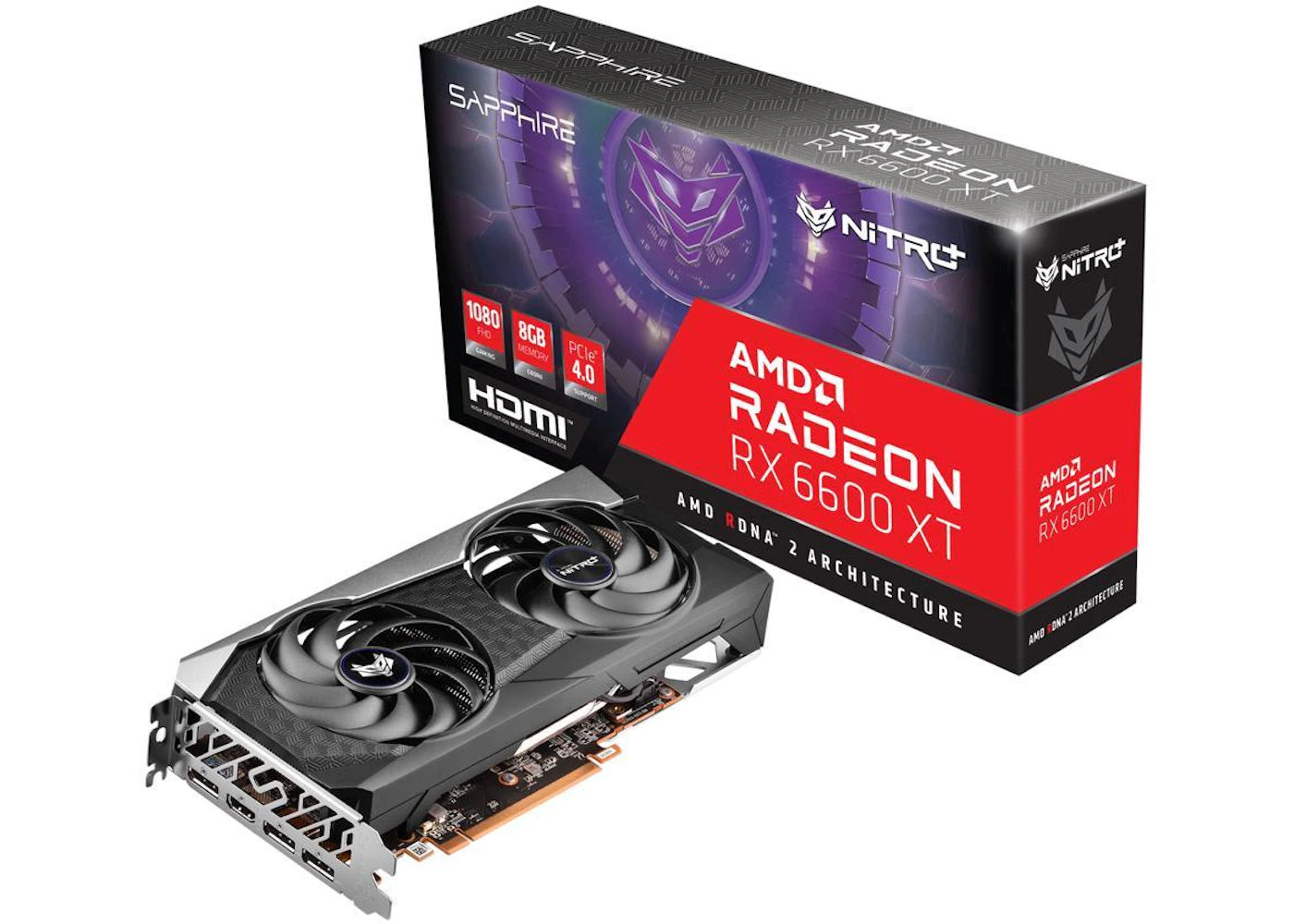 AMD SAPPHIRE Nitro+ Radeon RX 6600 XT 8G Graphics Card (11309-01-20G)