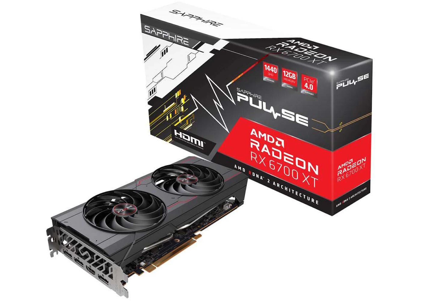 AMD Sapphire Pulse Radeon RX 6700 XT Gaming 12GB Graphics Card (11306-02-20G)