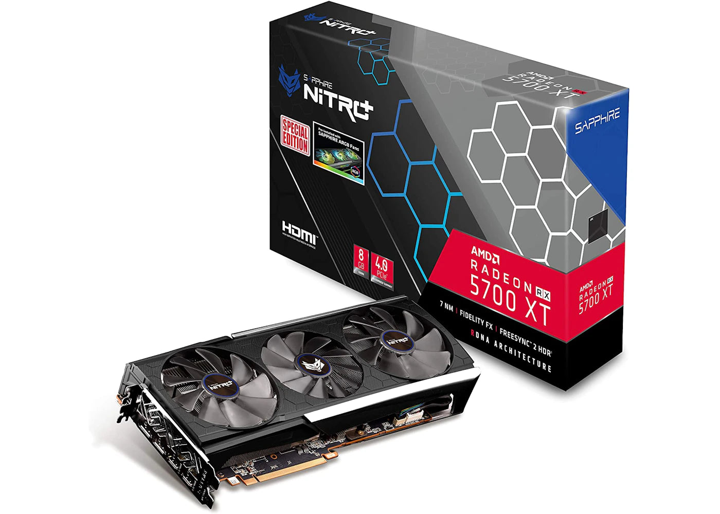 AMD Sapphire Radeon NITRO+ RX 5700 XT 8GB Graphics Card (11293-05-40G)