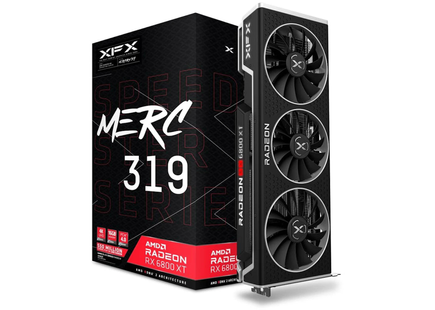 AMD XFX Merc 319 Radeon RX 6800 XT CORE Gaming Graphics Card (RX-68XTALFD9)