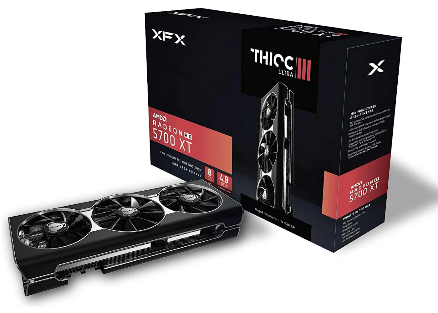 AMD XFX Radeon RX 5700 XT THICC III Ultra 8G Graphics Card (Rx-57XT8TBD8)