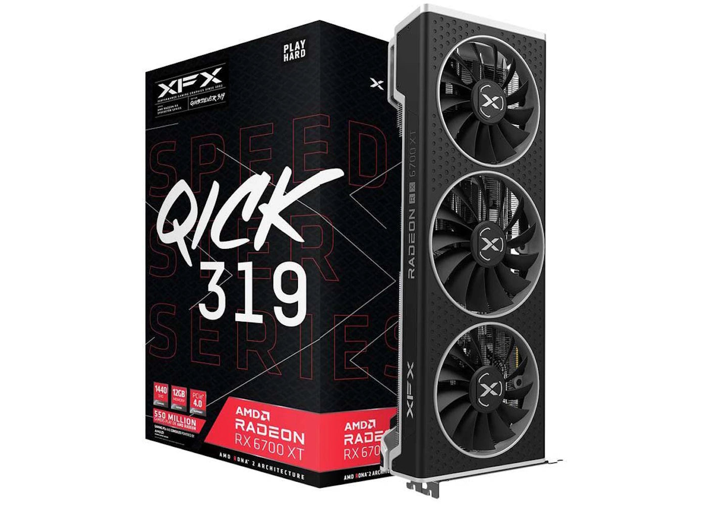 AMD XFX SPEEDSTER QICK319 Radeon RX 6700 XT ULTRA Gaming 12GB Graphics Card (RX-67XTYPUDP)