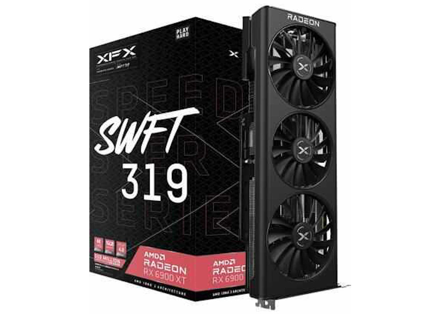 AMD XFX Speedster SWIFT 319 Radeon 6900 XT 16G Graphics Card RX-69XTAQFD9