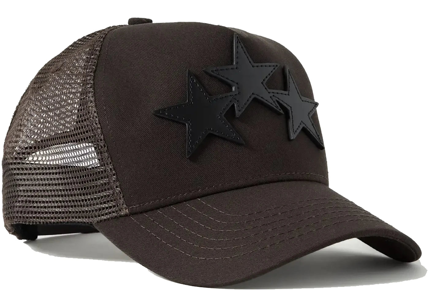 AMIRI 3 Star Leather Hat Brown/Black