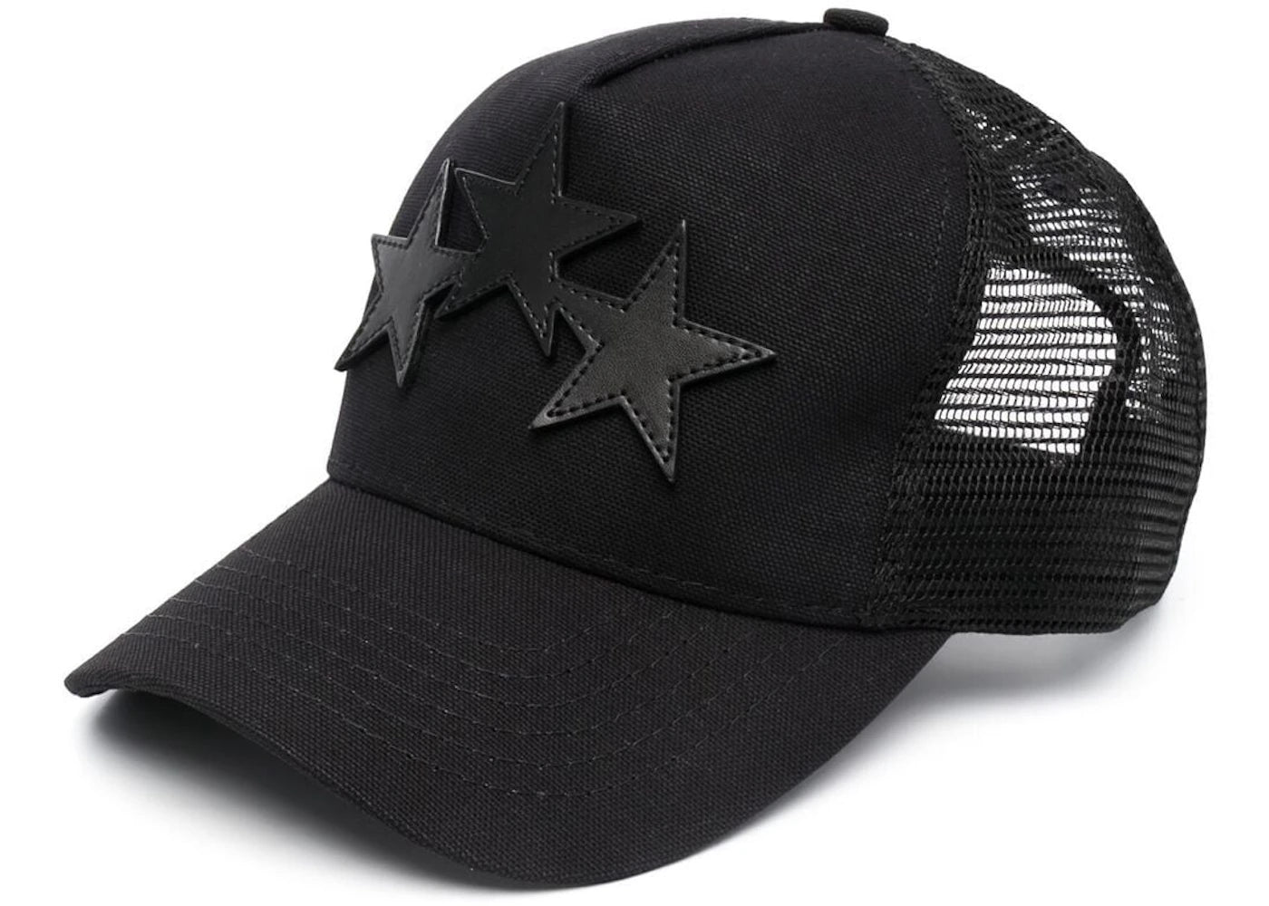 AMIRI 3 Star Trucker Hat Black