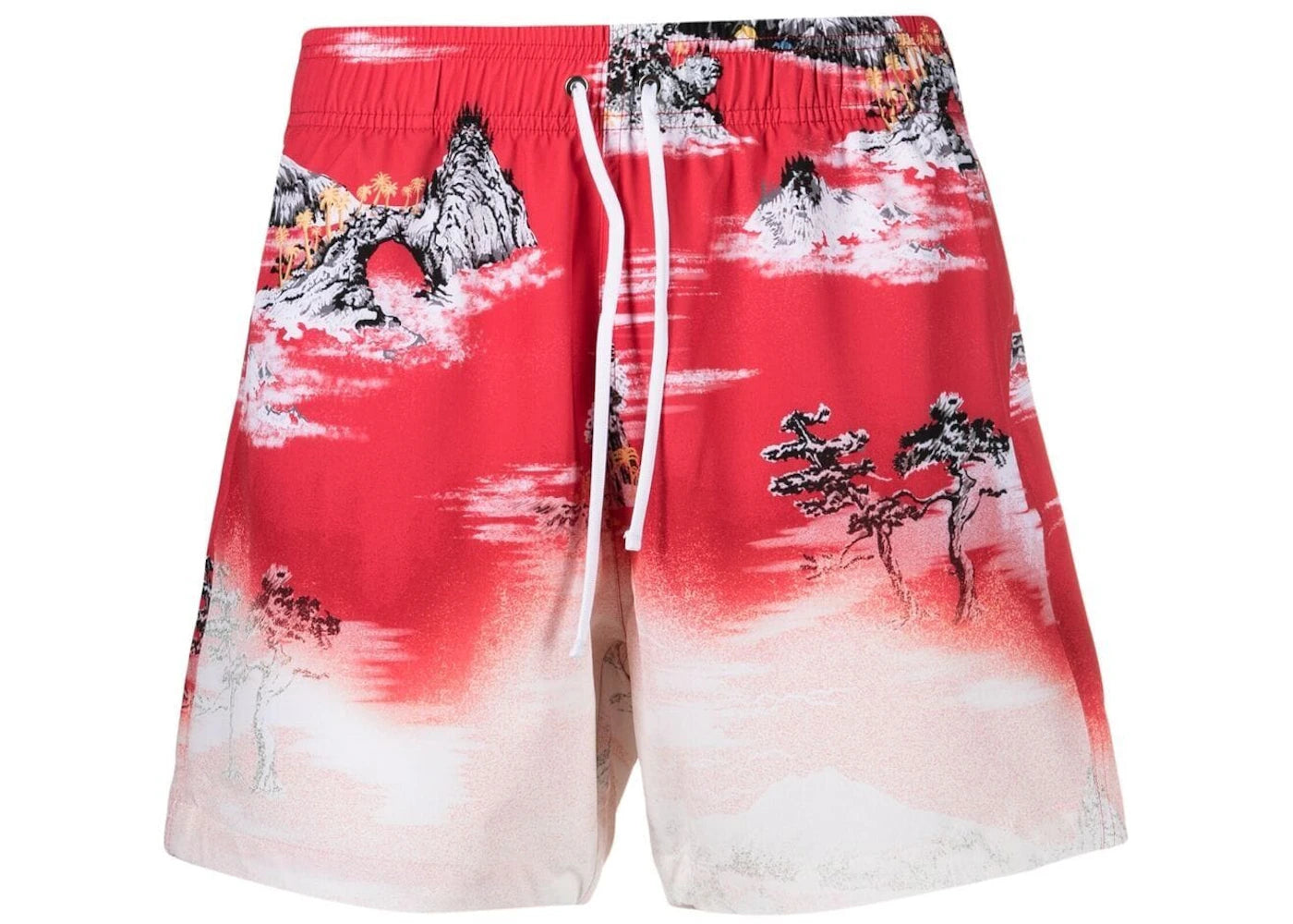 AMIRI Aloha Swim Shorts Red