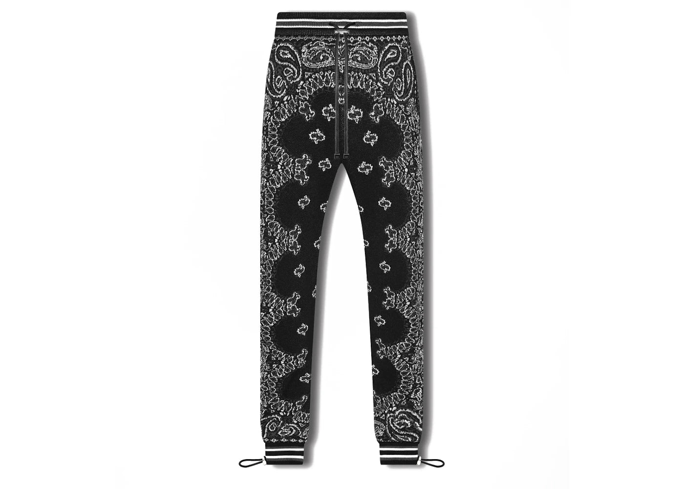 AMIRI B-Ball Bandana Sweatpants Black White