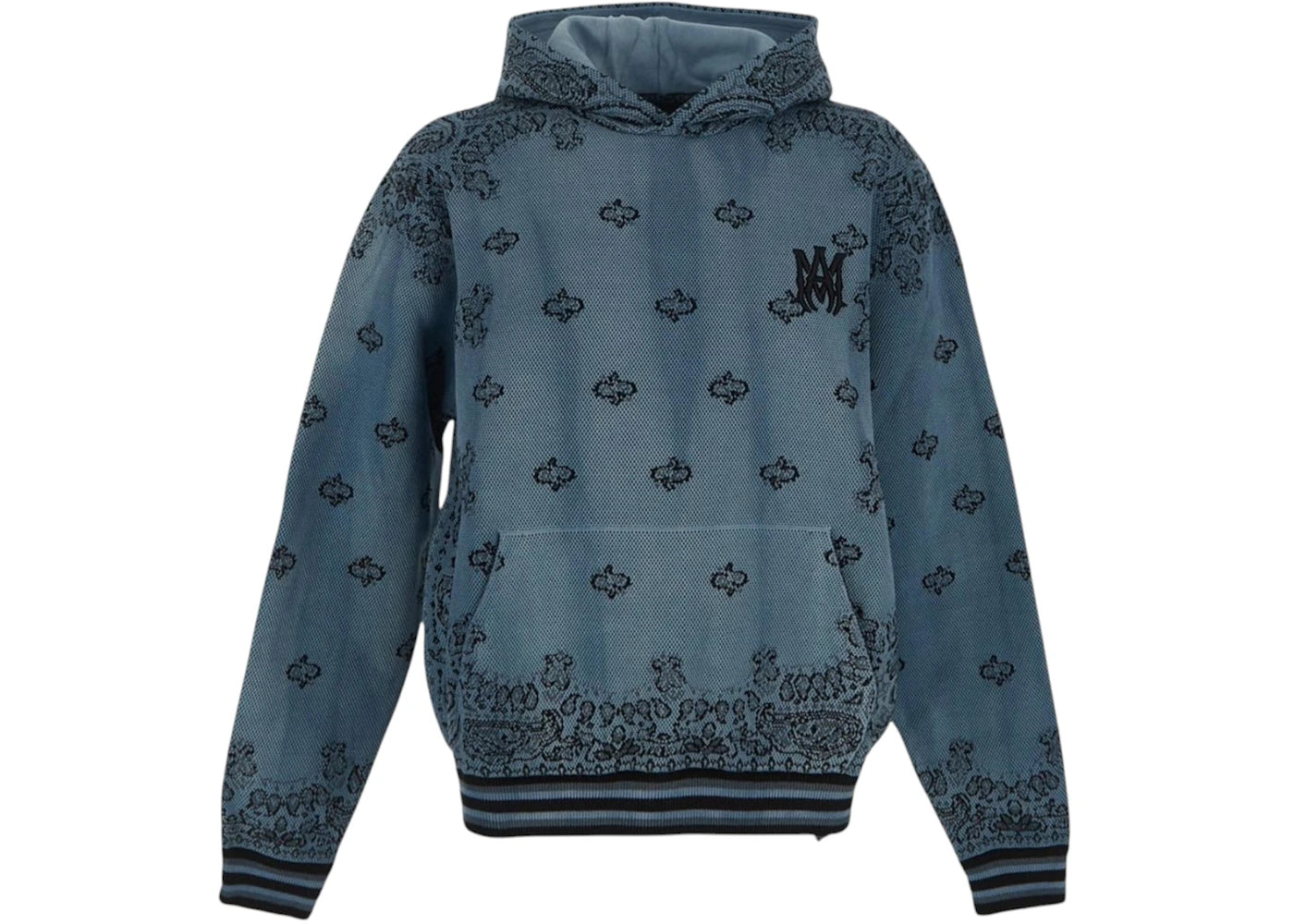 AMIRI Bandana Basketball Style Hoodie Blue