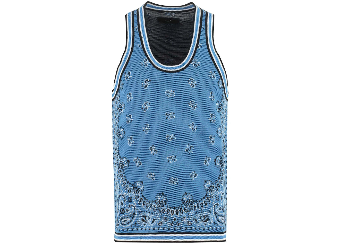 AMIRI Bandana Basketball Tank Top Carolina Blue