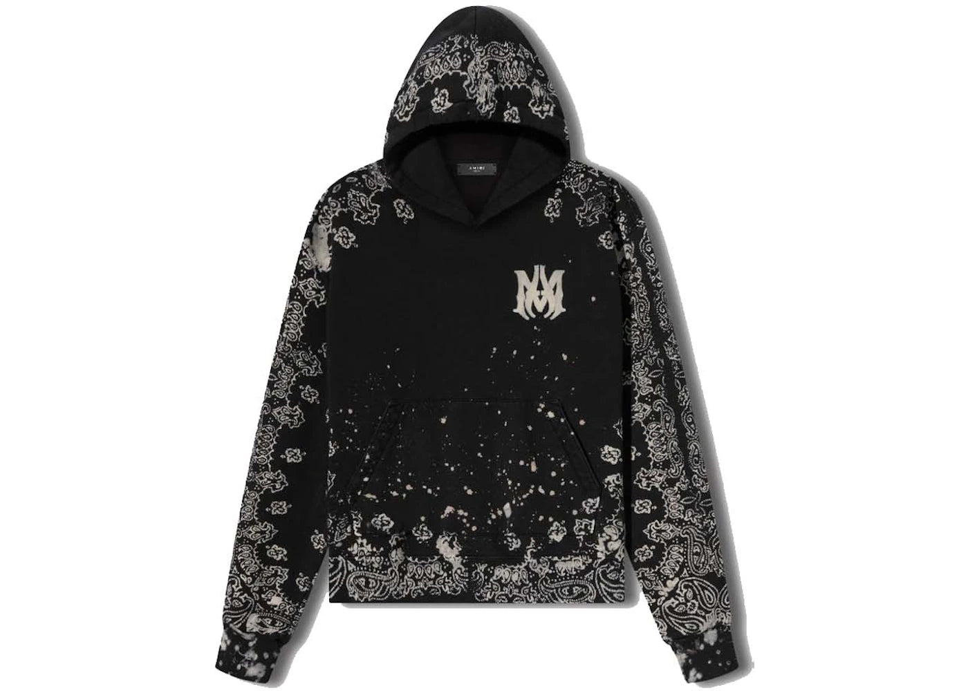 AMIRI Bandana Bleach All Over Hoodie Black