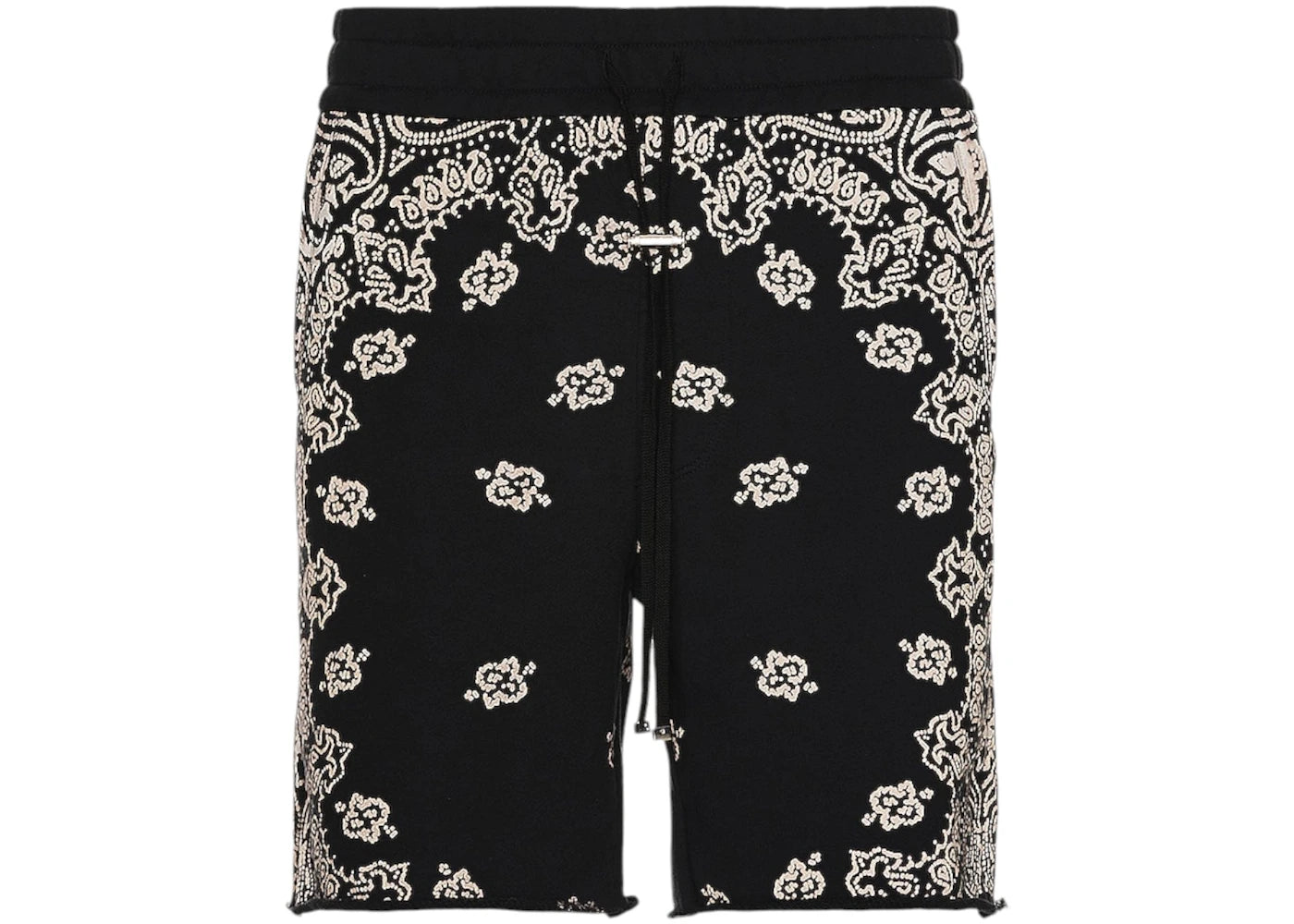 AMIRI Bandana Bleach Shorts Black