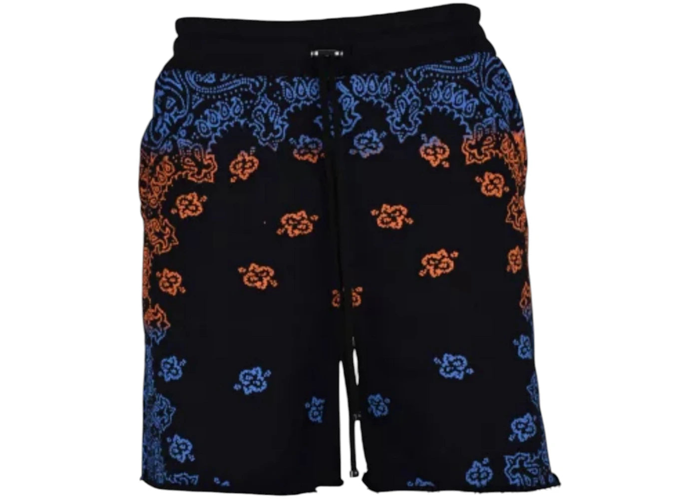 AMIRI Bandana Bleach Shorts Blue/Orange