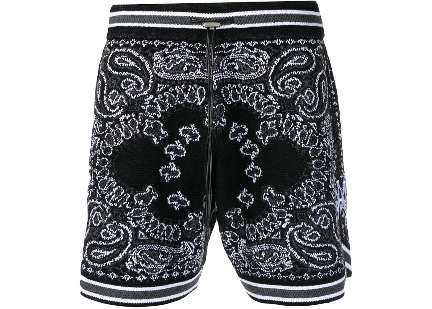 AMIRI Bandana Crochet Basketball Shorts Black