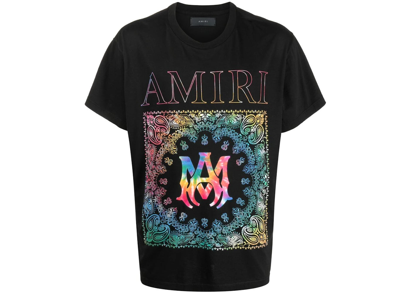 AMIRI Bandana Print Tee Black/Multicolor