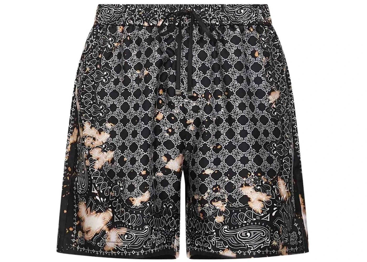 AMIRI Bleach Bandana Shorts Black Multi